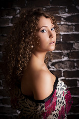 Fototapeta premium Young woman glamour portrait