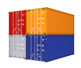 colorful cargo container