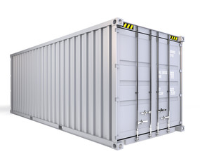 silver color cargo container