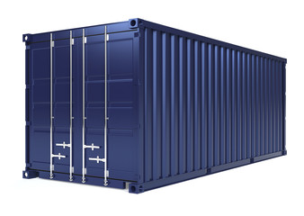 blue cargo container