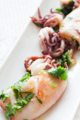Grilled squid