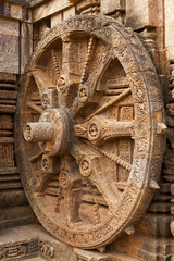 Fototapeta na wymiar Wheel Chariot, Konark Sun Temple, Orissa.