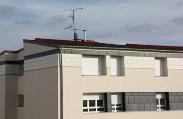 Chantier façade lotissement toiture, immeuble, construction 2013