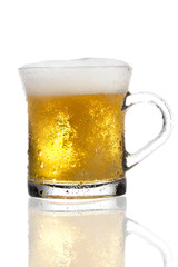 mug of beer isolated on white