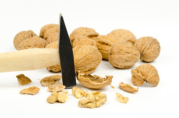 hammer cracked walnuts