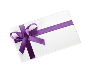 Gift letter with ribbon and bow