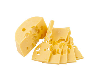 Dutch cheese isolated