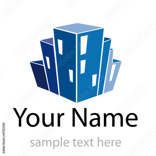 "Logo property developer, house and city Vector" Stock image and