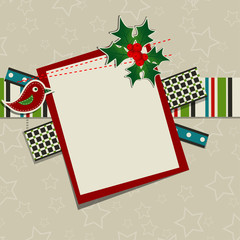 Template Christmas greeting card, vector