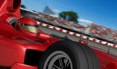 Obrazy na Szkle  zbliżenie kierowcy wyścigowego
