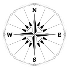 Compass wind rose, vector