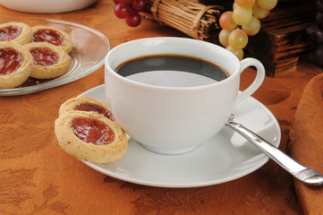 Danish shortbread cookies and coffee