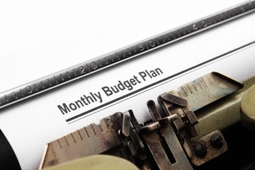 Monthly budget plan