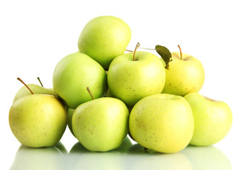 juicy apples, isolated on white