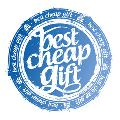 Fototapeta na wymiar Best cheap gift rubber stamp