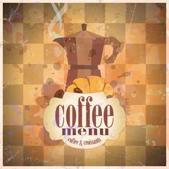 Photo sur Plexiglas Poster vintage Conception de carte de menu café rétro.