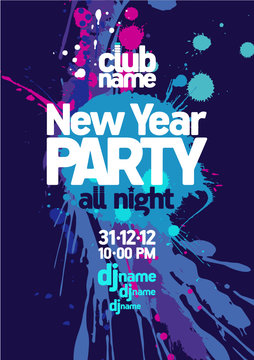 New Year Party design template