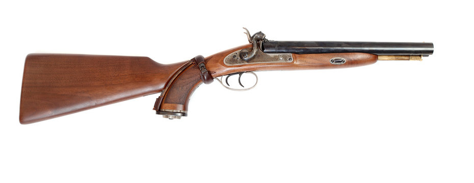 Vintage large-bore hunting gun. British colonial weapon.
