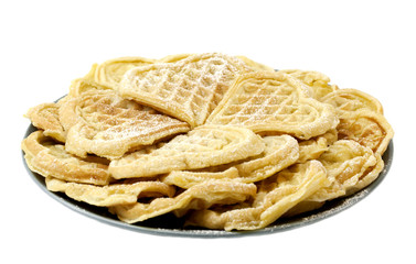 Waffles on white
