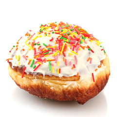 Tasty donut isolated on white