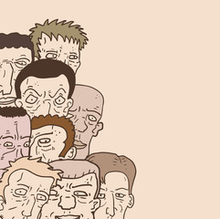 Men faces