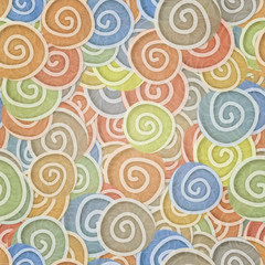 seamless pattern pale colors curles