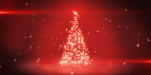 red light christmas tree