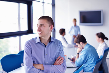 Fototapeta premium business people in a meeting at office