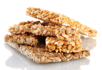 tasty sweets (kozinaki), isolated on white