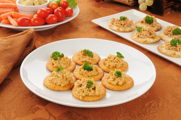 Lobster pate canapes