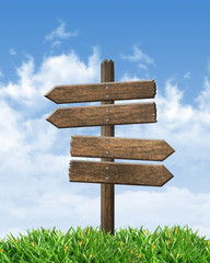 Wood signboard background 