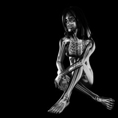 cute woman radiography