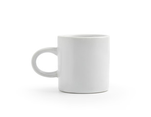 White Cup isolated on white background