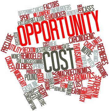 Word cloud for Opportunity cost