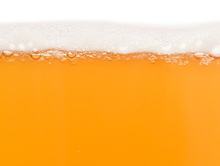 beer with foam