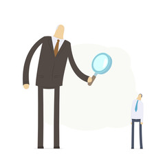 Boss examines its employee