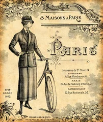 Papier Peint photo autocollant Poster vintage Fond bicyclette 1900