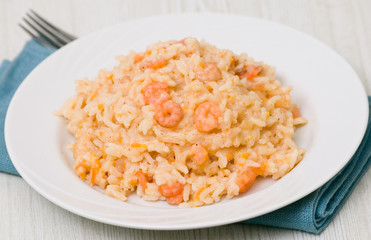 Plate of Shrimps Risotto