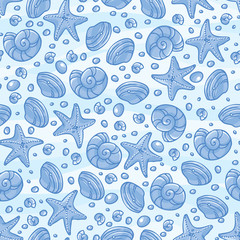Seamless seashell pattern