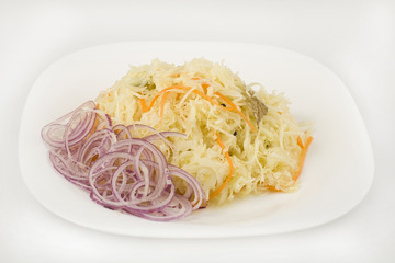 chopped cabbage leaf
