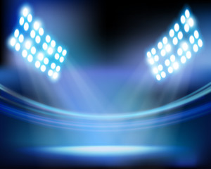 Stadium lights. Vector illustration.