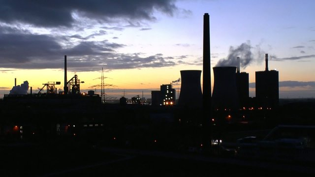 Industrie im Ruhrgebiet - Abgase im Zeitraffer
