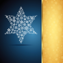 Christmas star, snowflake design background.