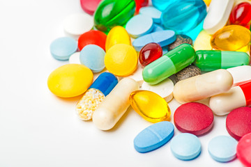 Colorful tablets with capsules