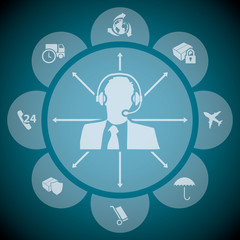 Support for shipments infographic design