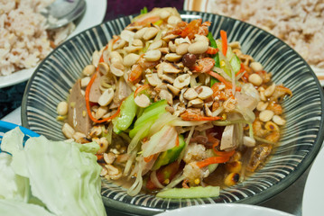 Papaya Salad ,Somtum Thai Food
