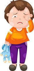 Crying boy Illustration vector