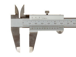 Old used caliper (an instrument for measuring)