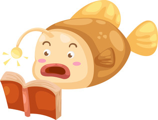 fish open book illustration vector