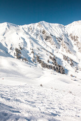 Obraz premium View to Ski resort in Adelboden, Berner Oberland, Switzerland